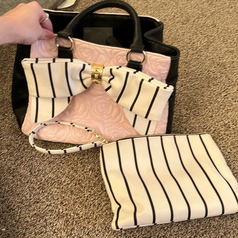 Betsy Johnson purse with wristlet